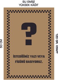 Resim duha trend 35x50 120 Gr. Kraft Kağıt Oto Paspası Kişiye Özel Tasarım 100 Adet 