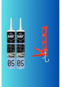 Resim Küf Tutmaz Kararmaz Mutfak Ve Banyo Silikonu Şeffaf 2 Adet + Silikon Tabancası 