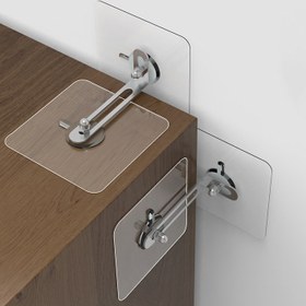 Resim 6 adet Metal Mobilya Bağlantısı, Ağır Hizmet Yapışkanlı Devrilme Önleyici Güvenlik Kayışları, Çocuk Güvenliği ve Deprem Direnci için Deliksiz Dolap Duvar Bağlantıları, Matkapsız Mobilya Sabitleme Bağlantı Elemanı 