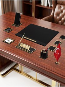 Resim Makroofis Lina Gold Sümen Takımı 10 Parça Siyah Full Set 