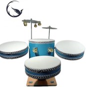 Resim MEGASİMURG Mavi Aşhap Çoçuk Baterisi 