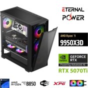 Resim Eternal Power E.power Ryzen 9 9950X3D 32GB Ddr5 1tb M.2 Rtx 5070Tİ B860 Wıfı 750W 240M 