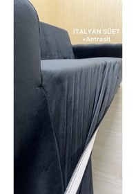 Resim Koltuk Örtüsü Tüm Giydirme İtalyan Süet 3-3-1-1 