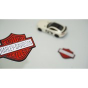 Resim DK Tuning Dk Motor Harley Davidson Depo Yanı Kırmızı Metal Logo 5,5 Cm 