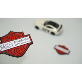 Resim DK Tuning Dk Motor Harley Davidson Depo Yanı Kırmızı Metal Logo 5,5 Cm 