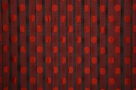 Resim PUANLI MODEL KIRMIZI RENK HAZIR İP PERDE 300 * 270 cm 