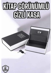 Resim Gld-spt- Büyük Boy Anahtarlı Kitap Görünümlü Gizli Kasa Çelik Kasa Altın Kasası 