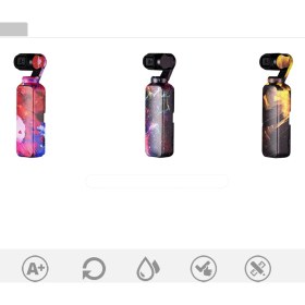 Resim Pgytech Dji Osmo Pocket İçin Sticker Set 3'lü 