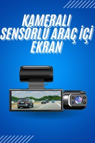 Resim Kanonik Education Araç İçi Full Hd Kamera Ön ve Arka Kameralı Ekranlı Araç Kamerası 