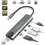 Resim Daytona Fc55 5ın1 Hub Type-c To 2-usb 3.0 Hdmı Gigabit Ethernet Rj45 Pd Çevirici Hub 