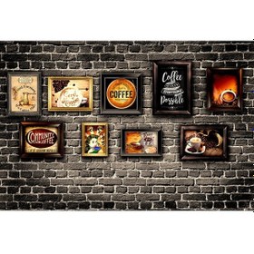 Resim 3 Boyutlu Tuğla Ve Çerçeveler Duvar Kağıdı 