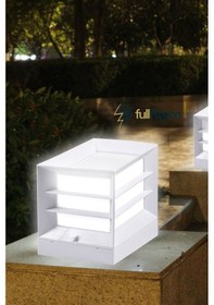 Resim Panjurlu Kare Küp Bahçe Aydınlatma Armatürü Set Üstü Aplik 