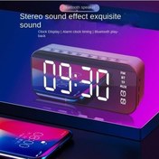 Resim Ankatek Stereo Si Ses Müzik Led Lcd Kablosuz Jzr-gy Hoparlör Geeroyoo Ekran Dijital Çalar Bluetooth Beyaz Aynalı Alarmlı 2.1 Sistem - Gümüş 