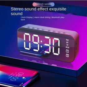 Resim Ankatek Stereo Si Ses Müzik Led Lcd Kablosuz Jzr-gy Hoparlör Geeroyoo Ekran Dijital Çalar Bluetooth Beyaz Aynalı Alarmlı 2.1 Sistem - Gümüş 