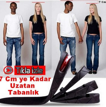 Hava Yastıklı Boy Uzatıcı Tabanlık Uzatan Ayakkabı Tabanı Tam Boy