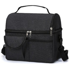 Resim Novahub Büyük Yalıtımlı Beslenme Çantası Sızdırmaz Soğutucu Çanta Çift Bölmeli Beslenme Taşıma Çantası Kamp İçin Erkekler Kadınlar İçecek Kutuları Şarap Çantası Soğutucu Kutu Siyah Siyah 