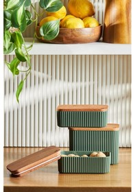 Resim Karaca Massimo 3'lü Saklama Kabı Seti Yeşil 