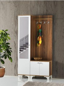 Resim Erezogullari_Mobilya Elmas Portmanto Askılık Ayakkabılık Aynalı 100X36X193 