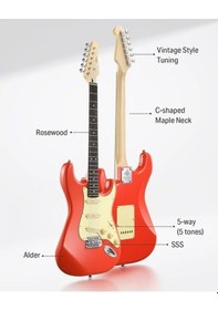 Resim Donner Dst-600 Elektro Gitar Fiesta Red 