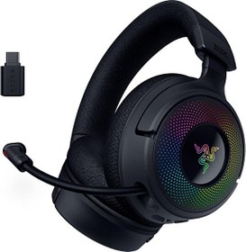 Resim Razer Kraken V4 - Kablosuz Oyun Kulaklığı (3 Modlu Bağlantı, Triforce 40MM Sürücüler, 9 Bölgeli Rgb 