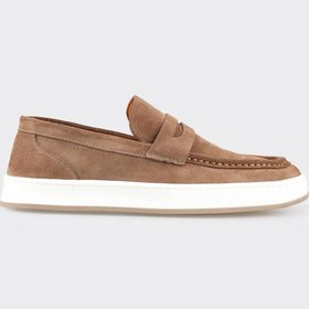 Resim Elle Shoes Taba Deri Erkek Loafer 