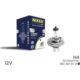 Resim Niken 12v H4 60w/55w Halojen Ampul P45t Tablalı - Ekolmaks 