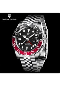 Resim Pd-1662 Gmt-master Erkek Mekanik Saat Paslanmaz Çelik Rolex Uyumlu Su Geçirmez Otomatik Kol Saati Gümüş 