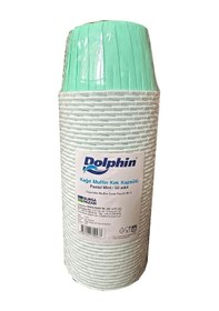Resim Dolphin Muffin Kağıt Karton Pastel Yeşil Cupcake Kek Kalıbı Kapsülü Kabı - 50 Adetlik 3 Paket 