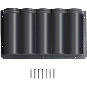 Resim Sunshine011 Karavan Van Atölye Garaj İçin 5 Tüp Tutucu Kutu Dayanıklı Pvc Saklama Organizer Siyah 