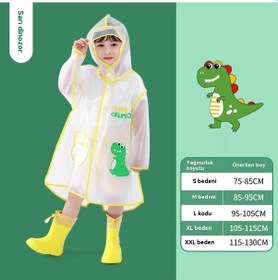 Resim Çocuk Yağmurluğu Erkek Sevimli Kız Bebek Yağmurluğu Anaokulu Çocuğu Tam Vücut Yağmurluğu No. 1 Yeşil 