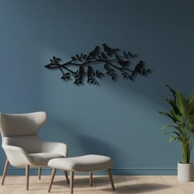 Resim Sezart Küçük Çiçekli Dallar Metal Duvar Tablosu Altın 126,5 x 49,5 