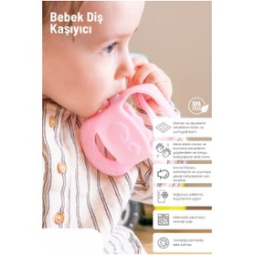 Resim Kanonik Education Pembe Bebek Silikon Diş Kaşıyıcı 