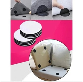 Resim Hane216 8'li Halı Kaydırmaz Yuvarlak Bant Çarşaf,örtü Kaymasını Önleyici Cırtlı Yapışkan Bant 50 mm Çap 