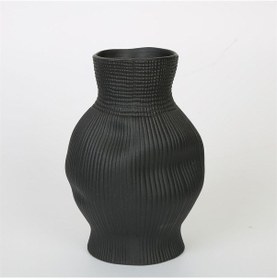 Resim Vitale Siyah Darbeli Vazo Uzun 17 17 30 Cm Ak.jm00009 Renkli 