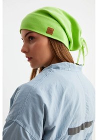 Resim Kadın %100 Pamuklu Kaşkorse Terletmez Ultra Hafif Ve Yumuşak Ipli Şapka Bere - Standart / Fıstık Yeşili Fıstık Yeşili 