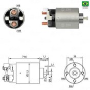 Resim ZM 12v Marş Otomatiği Mıtsubıshı Tipi (GÖVDE 50 MM) (4 DELİK-SAĞ FİŞLİ) 