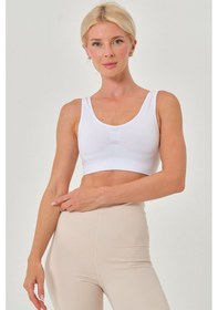 Resim Mistirik Rosella Model Kalın Askılı Esnek Pedsiz Spor Sütyen Beyaz Renk/1 Beyaz 