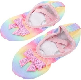 Resim Toddmomy Kadınlar Için Kız Bale Ayakkabıları Kızlar Için Dans Ayakkabıları Pratik İçin Yumuşak Tabanlı Küçük Step Ayakkabıları Jimnastik Ayakkabıları Çok Yönlü 