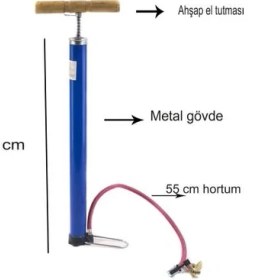 Resim Uzman İthalat Pompa El Pompası Metal Büyük Boy 47 cm Pompa 