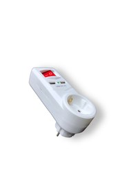Resim Tek-İş 2 X USB Çıkışlı Topraklı Fiş Priz Anahtarlı Golyat Fiş 2,1 A 