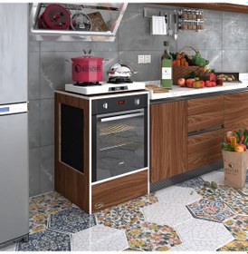 Resim Kenzlife Ankastre Modülü Kabini Kalsiyum3 Cvz Fırın Ocak Dolabı Sabit Tabla 