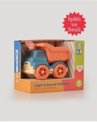 Resim Let's Be Child Sesli Ve Işıklı Minik Kamyon 31016 Lacivert - Turuncu Kasalı, Çocuklar İçin Oyuncak Kamyon 