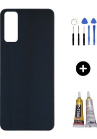 Resim Vivo Y20i Uyumlu Arka Pil Kapağı Siyah + Montaj Seti Çok Renkli 