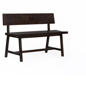 Resim Ahşap Bank - PI Serisi, Sırtlıklı- 140 cm - Dark 