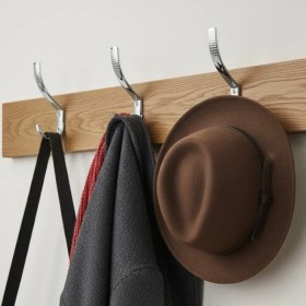 Resim Uzun Noktalı Metal Askı Şık Portmanto Askılık Dolap Mobilya Askısı Vidalar Dahil Krom 