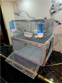 Resim Ceritoğlu Taşıma Ve Ötüm Kafesi Saka-muhabbet-kanarya 2 Farklı Renk-taşıma Askısı-kapaklı-gri 