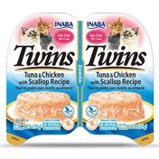 Resim Inaba Twins Ton Balıklı, Deniz Taraklı ve Tavuklu Kedi Ödül Jölesi 2 x 35 Gr 
