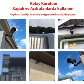 Resim Daily Link Dailylink Hırsız Caydırıcı Güneş Enerjili Sahte Kamera LED Işık 