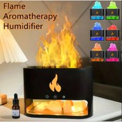 Resim Tastech 3d Alevli Oda Hava Nemlendirici Himalaya Tuzlu Aroma Difizör 250 ml Ultrasonik Koku Cihazı 