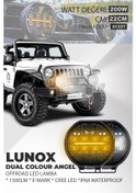Resim Lunox Dual Colour Cree Angel Led 200w Turuncu Beyaz Drl Mercek Far 